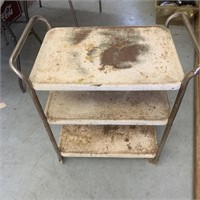 Vintage Metal Rolling Cart