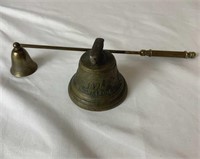 Antique Handheld Bell And Candle Snuffer
