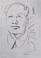 Andy Warhol Mao, 1989-1990, Wallpaper 40 x 28"