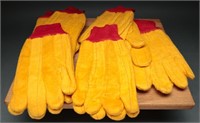 NOS Yellow Felt Cotton Work Gloves (5)