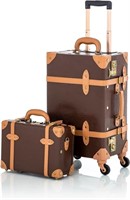 OTRUNKAGE Vintage Carry On Luggage Set 2 Piece, Cu