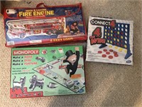 Game Lot - Connect 4, Monopoly, and Fire engine