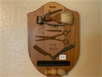 1918 Barber Tools Display