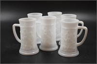 INDIANA GLASS MUGS X 6