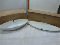 NEW 3 Pc Robeley Serving Dishes - 1 Tall / 2 Long