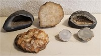 Lot Of Misc Beautiful Geodes & Cut Stones