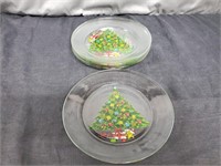 6 Arcoroc France Christmas Plates