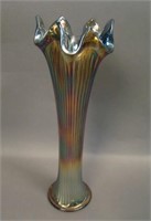 9 ¼” Tall Fenton Fine Rib Standard Swung Vase –