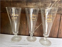 3 Nice Vintage Select Beer Bar Glasses