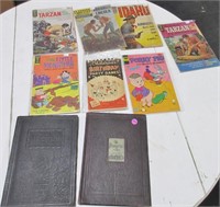 7 comicbooks & 2 old Bucyrus yearbooks