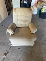 Brown tweed recliner