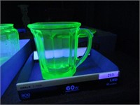 Uranium green glass pitcher