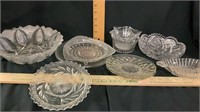 Clear Glass Serving Bowls, Plates,chips