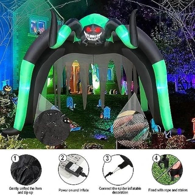 10 ft spider arch Halloween inflatable