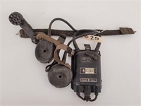German WWII Original Gas Mask Communication Set