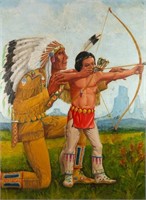 Jack Fisher Native American O/B Painting
