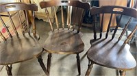 Trio of Wooden Chairs 30x20