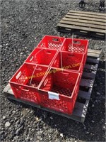 C4 Lot of Red milk crates (6)
