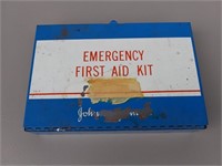 F1)Metal Johnson & Johnson Emergency First Aid Kit