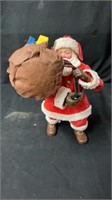 8” Coca Cola paper machete santa with toys and