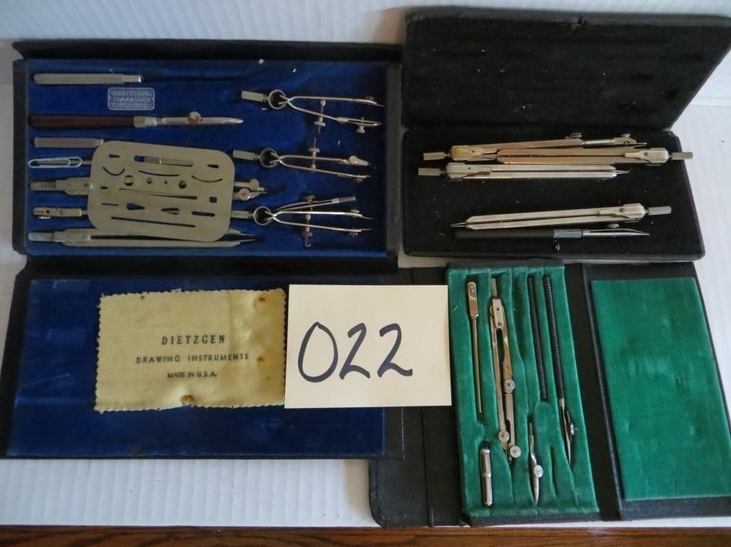 Three Sets of Architectural Drafting Instruments