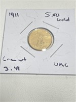 1911 American Eagle $5 Gold UNC