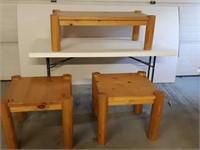 Wood End & Coffee Table Set-Surface Scratches