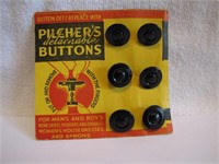 Vtg Pilcher's Detachable Buttons on Card