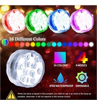 ($22) Submersible LED Lights, 16 Colors Submersibl