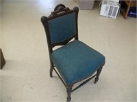 East Lake Parlor Chair w/Wood Wheels - Mahogany?
