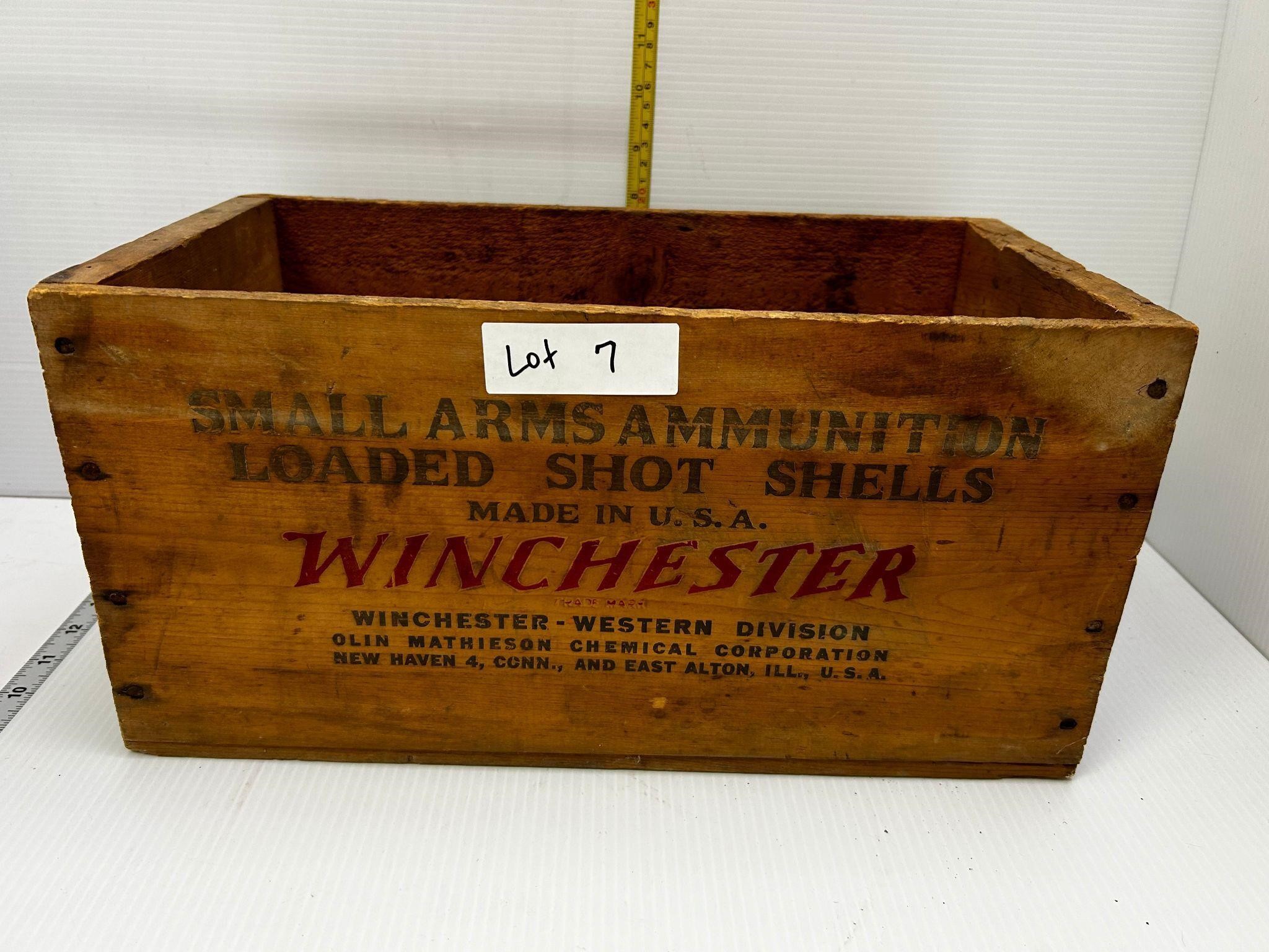 Winchester Wooden Ammo Crate East Alton