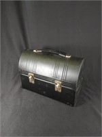 Vintage Black Dome Metal Lunch Box Pail