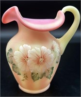 Gorgeous Fenton Burmese Hp Pitcher By Corbin Wind