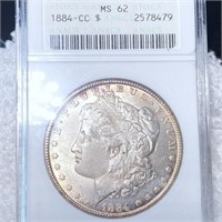 1884-CC Morgan Silver Dollar ANACS - MS62