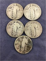 Give Liberty Standing Silver Quarters