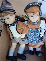 jointed Hummel Hansel and Gretel dolls