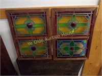 Framed Stained Glass Panels With Cracks