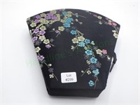 VTG Made in Hong Kong Black Silk trinket box