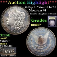 *Highlight* 1878-p 8tf Vam 18 I4 R5 Morgan $1 Grad