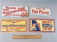 Black Lick PA License Plates & Topper