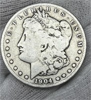 1904-S Morgan Silver Dollar VG