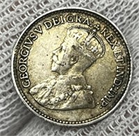 1918 Silver Canada 5 Cents
