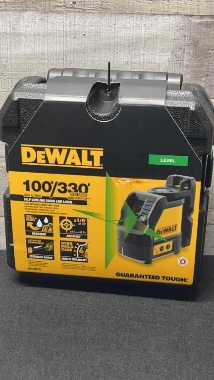 New Dewalt Self Leveling Cross Line Laser Level In