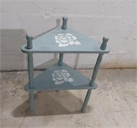 Small Painted Wood Corner Table  U13C