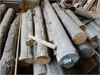 Stillage & Contents Approx 30 Lengths Pine Logs
