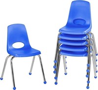 *Chromed Steel Legs and Ball Glides Chairs- Bl 6Pk