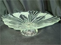 Large Glass Pedestal Serving Platter