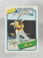 1980 TOPPS RICKEY HENDERSON ROOKIE CARD NO. 482
