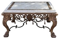 MAITLAND-SMITH MARBLE TOP COFFEE TABLE