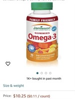 Jamieson Omega-3 Gummy NEW 90 Gummies